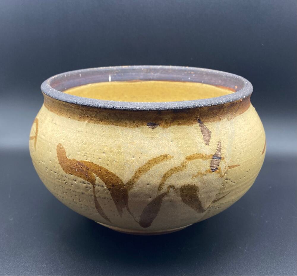 Stoneware Clay Studio Pottery Planter-Signed Boho Southwestern